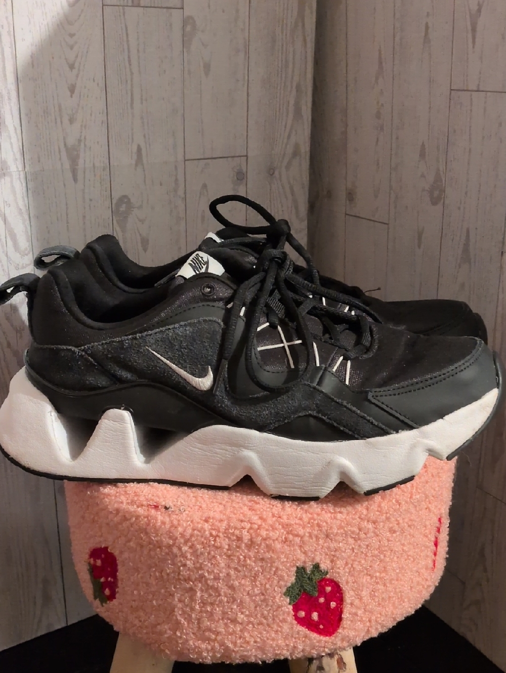 Nike Black and White Retro Runner Sneakers